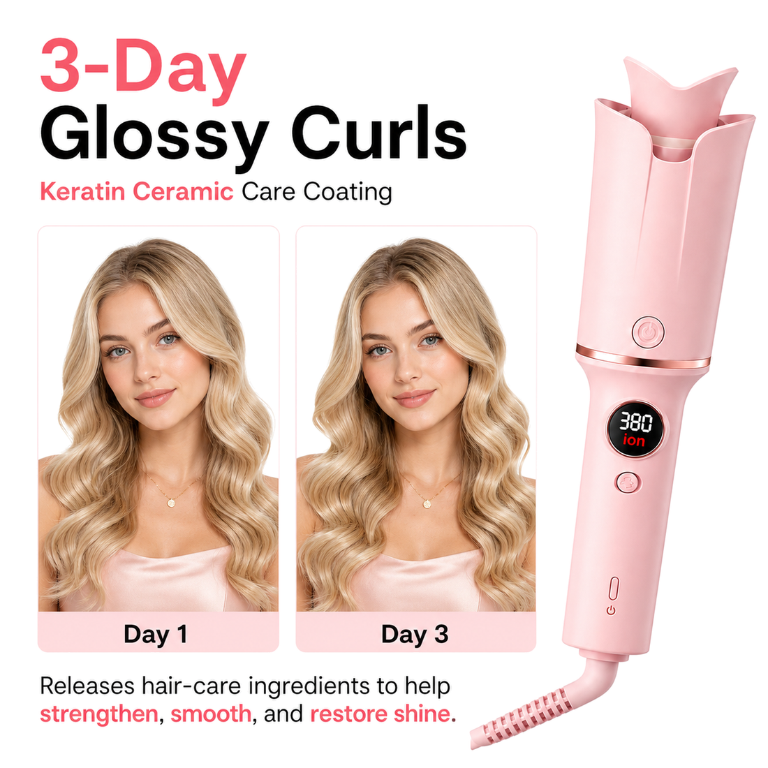 Auto Rotating Ionic Ceramic Curling Iron