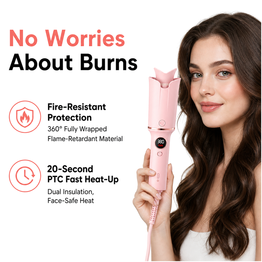 Auto Rotating Ionic Ceramic Curling Iron