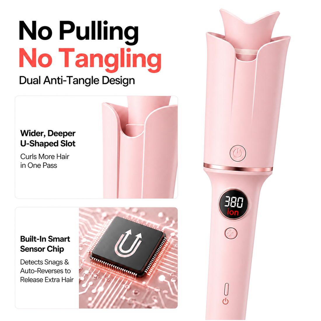 Auto Rotating Ionic Ceramic Curling Iron