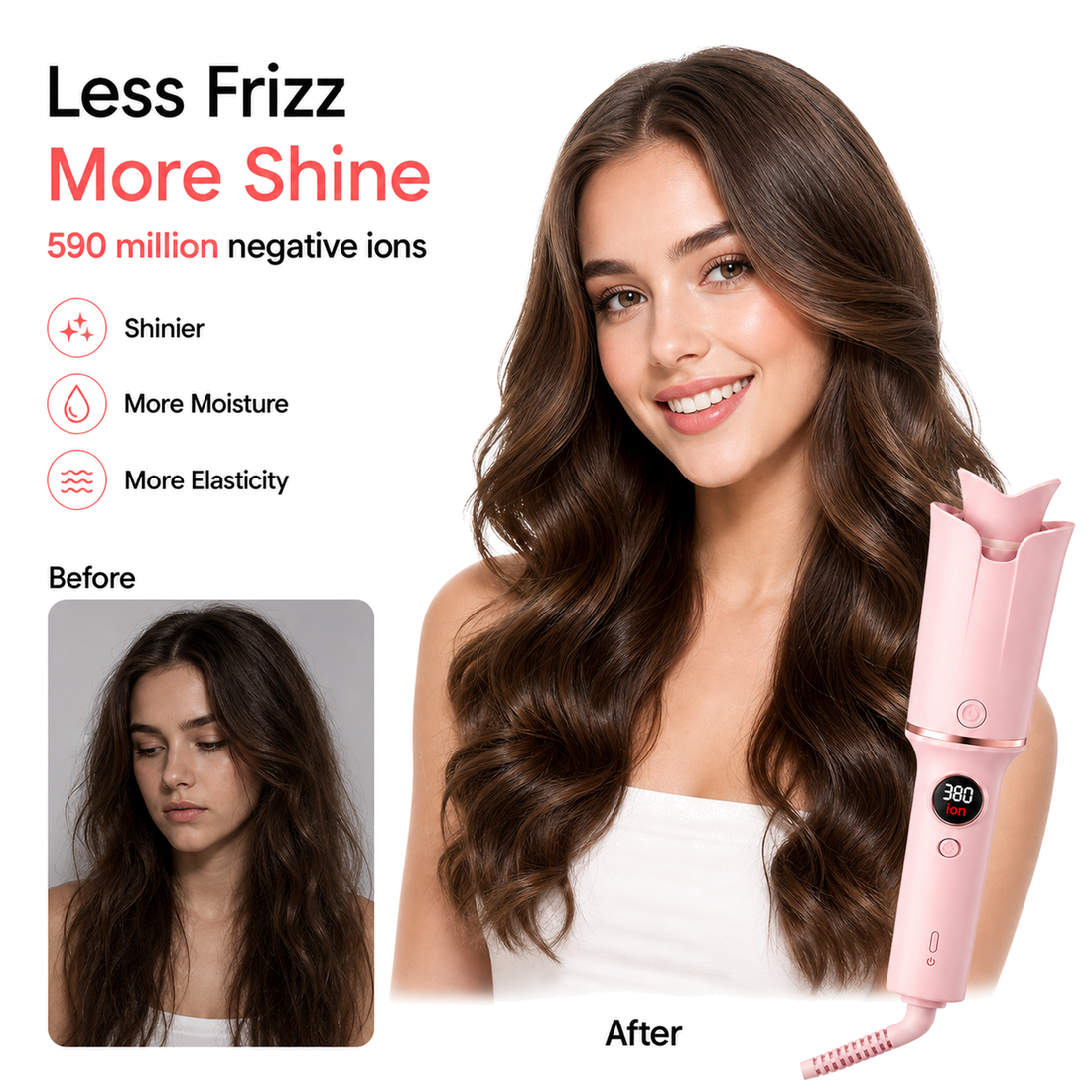 Auto Rotating Ionic Ceramic Curling Iron