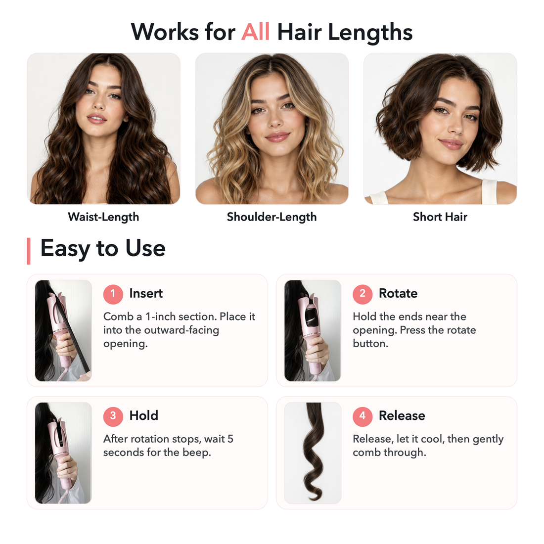 Auto Rotating Ionic Ceramic Curling Iron