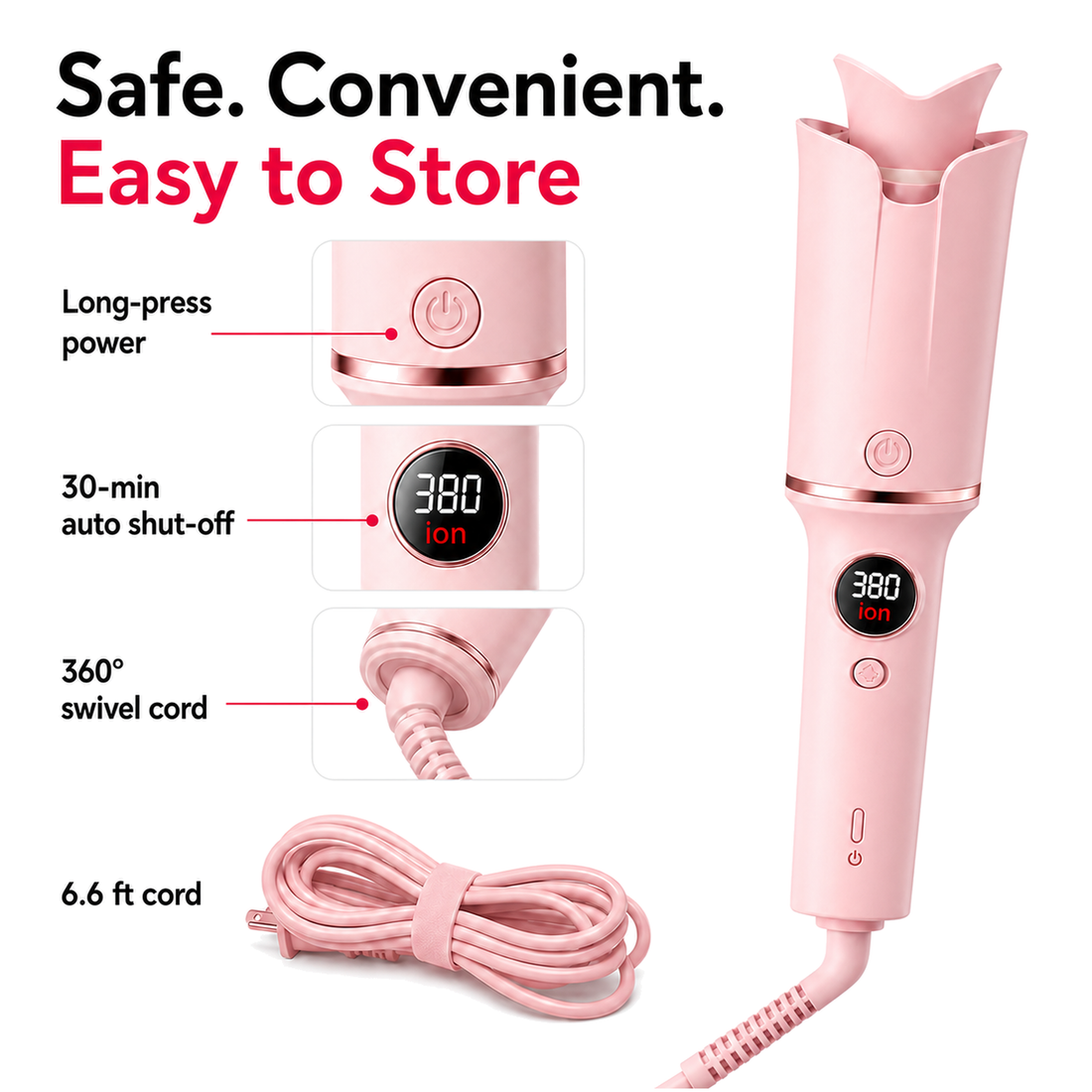 Auto Rotating Ionic Ceramic Curling Iron