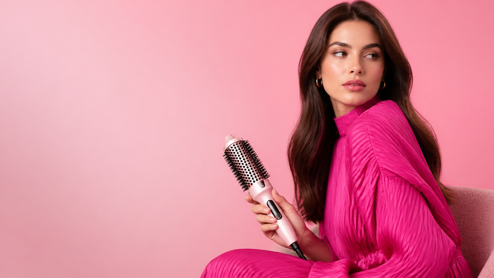 Thermal Brush Boost desktop carousel image with adult model holding product