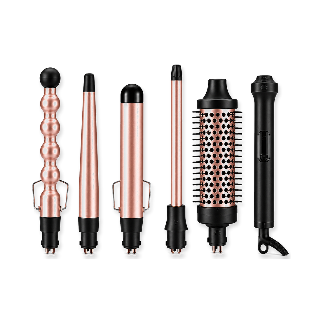 EvoNaturals 5-in-1 curling wand set on white background